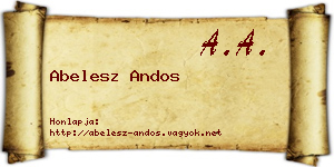 Abelesz Andos névjegykártya